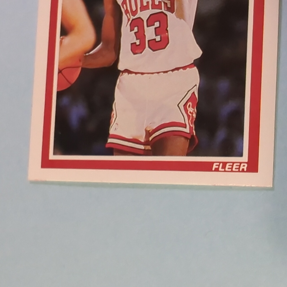 🏀1989-90 Fleer #23 SCOTTIE PIPPEN Chicago Bulls - Picture 4 of 15